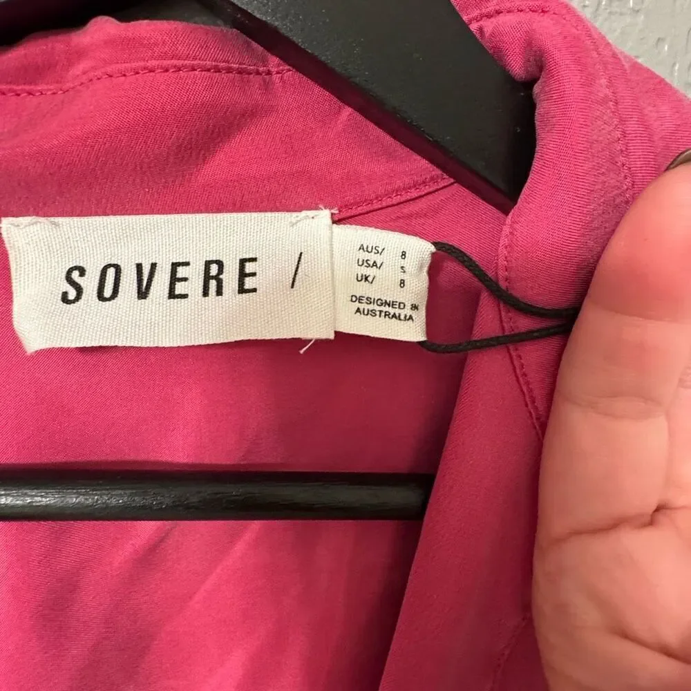 Revolve Sovere Atone Midi Shirt Dress in Magenta Size Small - Picture 9 of 9